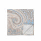  Ecke)(Beige) Einstecktuch Paisley Baumwolle – Detailansicht Saumverarbeitung