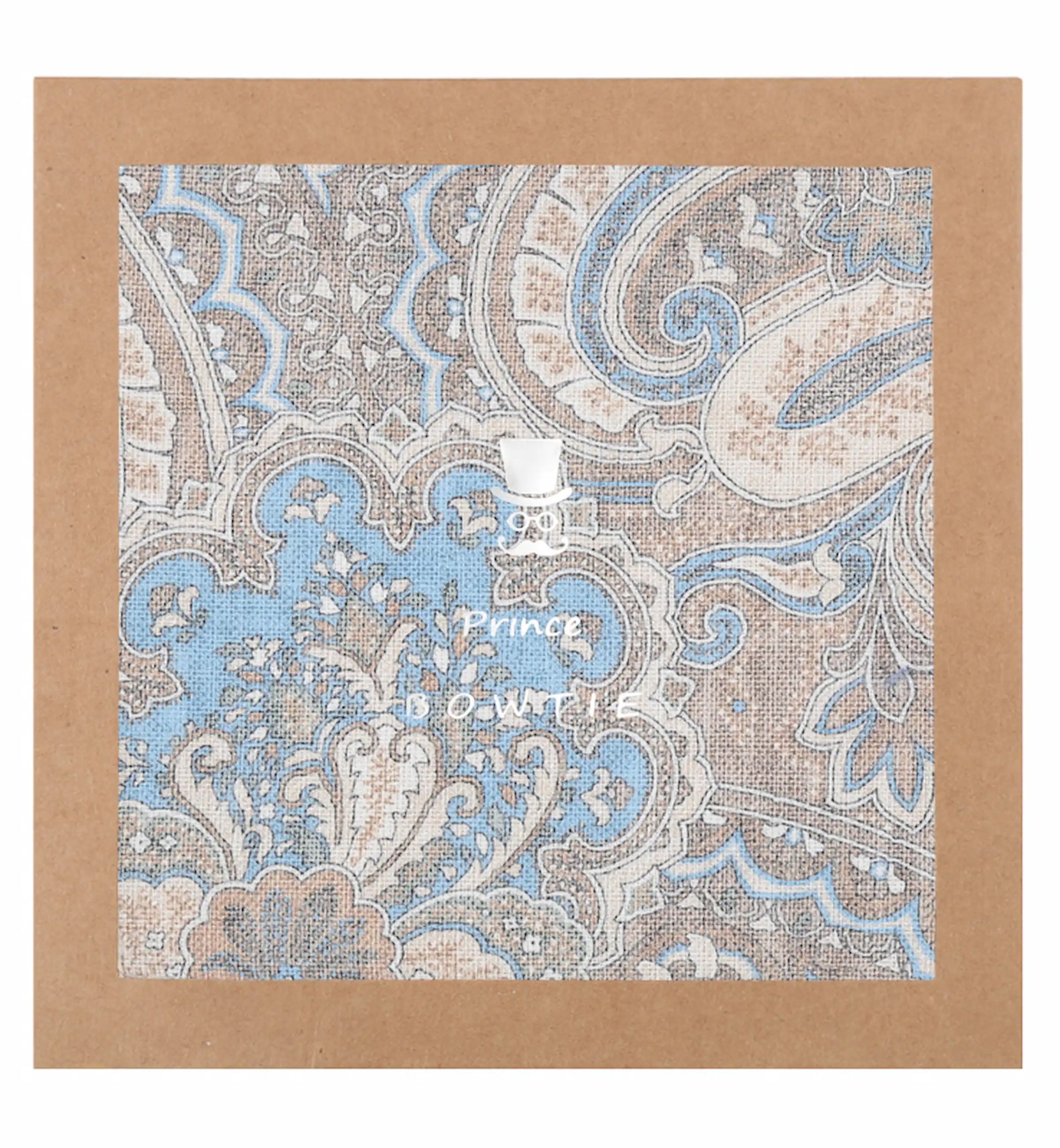 (Beige) Einstecktuch Paisley-Muster in Geschenkverpackung – Prince Bowtie