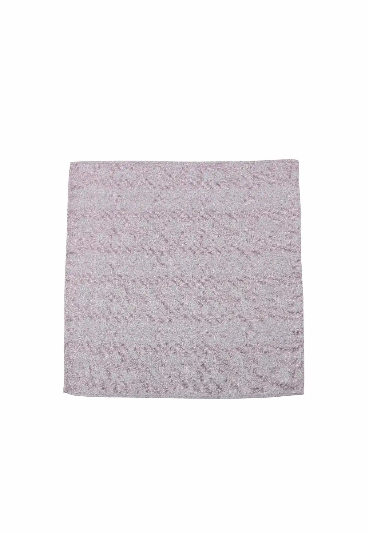 (Rosa) Einstecktuch Herren Paisley Seide 28x28 cm – Gesamtansicht