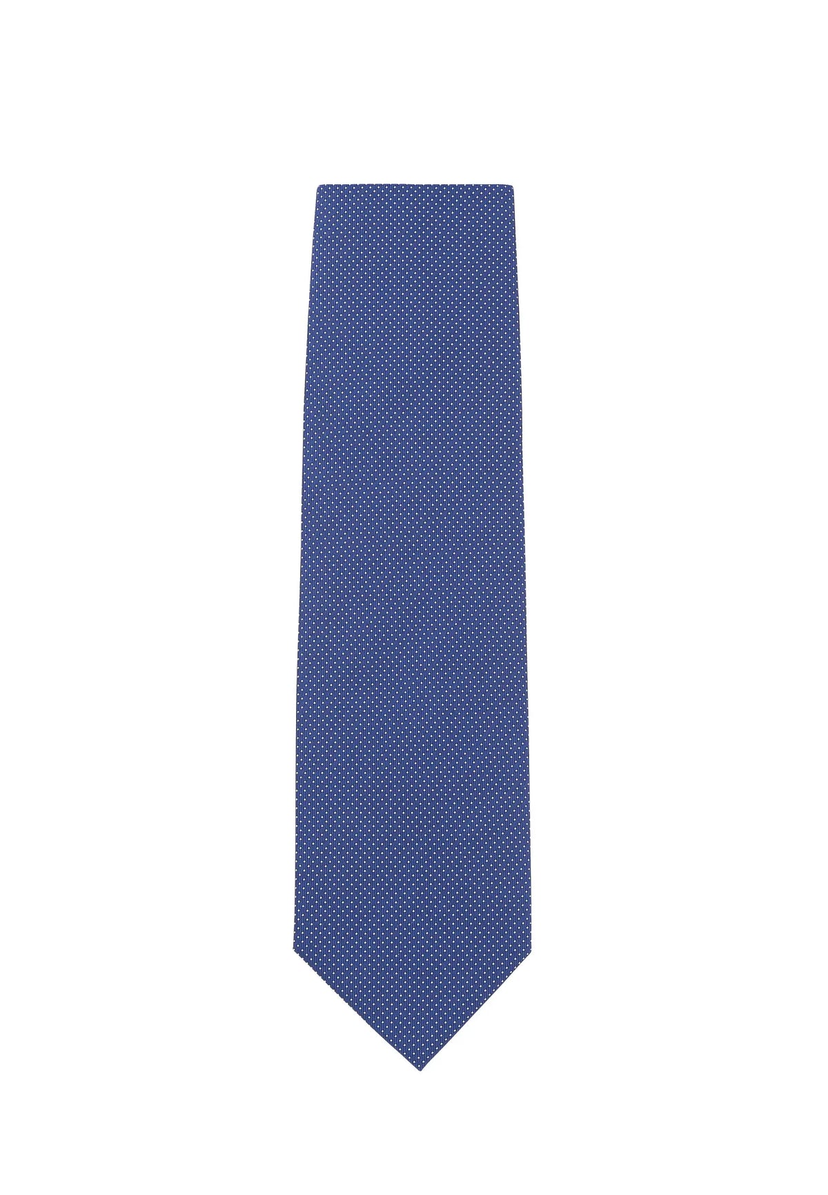(Jeansblau) Seidenkrawatte Picoté 8cm Überlänge 170cm flach