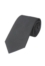 (Schwarz Uni) Trauerkrawatte Uni aus Seide Überlänge 170cm 8cm