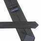 (Schwarz Diagonalstruktur) Trauerkrawatte Diagonalstruktur – Rückseite Label