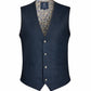 (Dunkelblau) Herrenweste Tweed mit floralem Innenfutter – Prince Bowtie