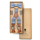 (Hellblau) Hosenträger Set mit Fliege im Sale bei style4him.de