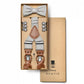 (Taupe) Hosenträger Set mit Fliege im Sale bei style4him.de