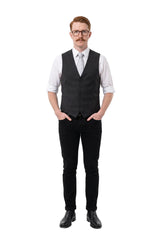 (Hellgrau) krawatte herren paisley seide getragen ganzkörper look