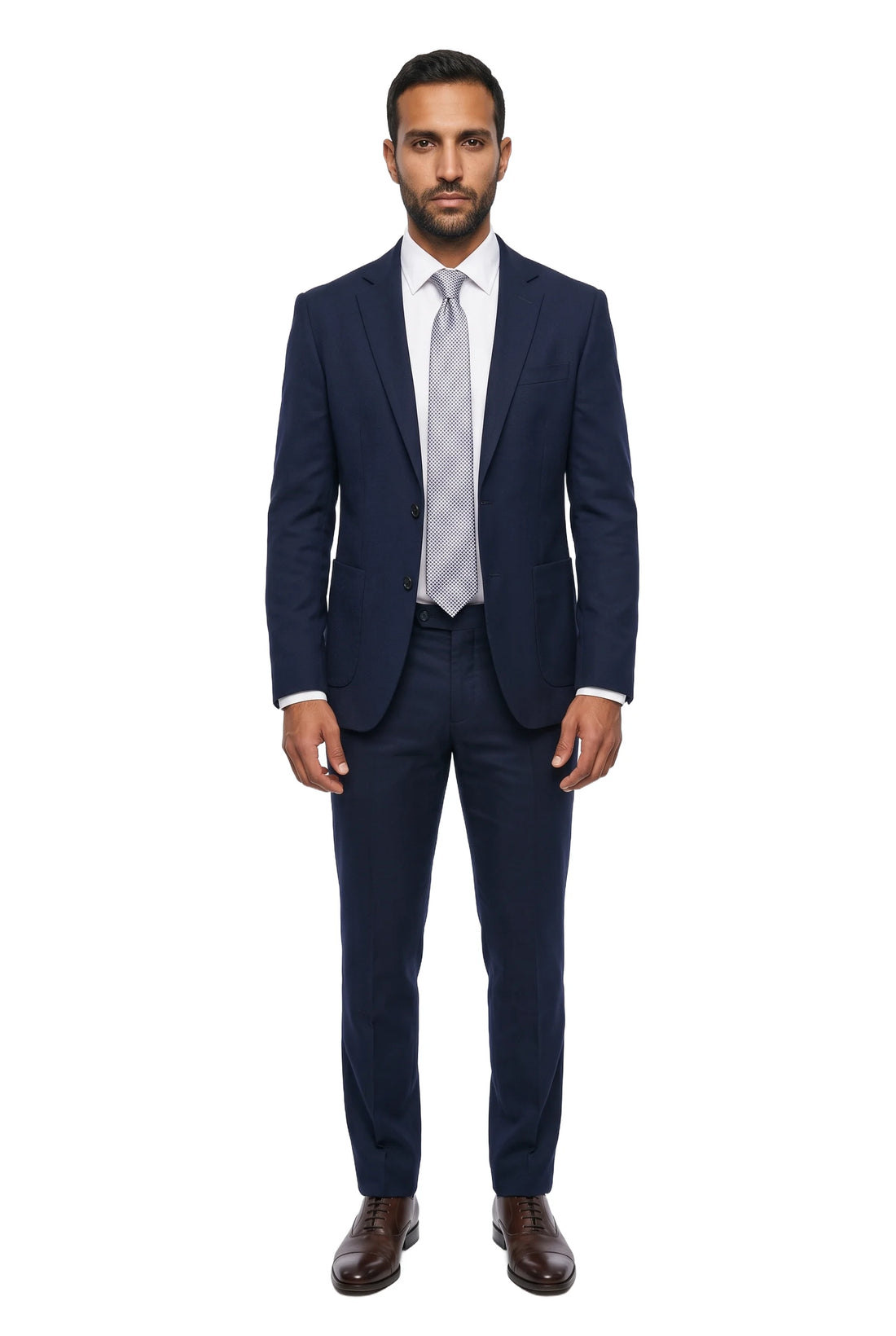 (Beige) seidenkrawatte herren kachelmuster getragen ganzkörper look