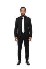 (Weiß) seidenkrawatte herren uni schmal getragen ganzkörper look