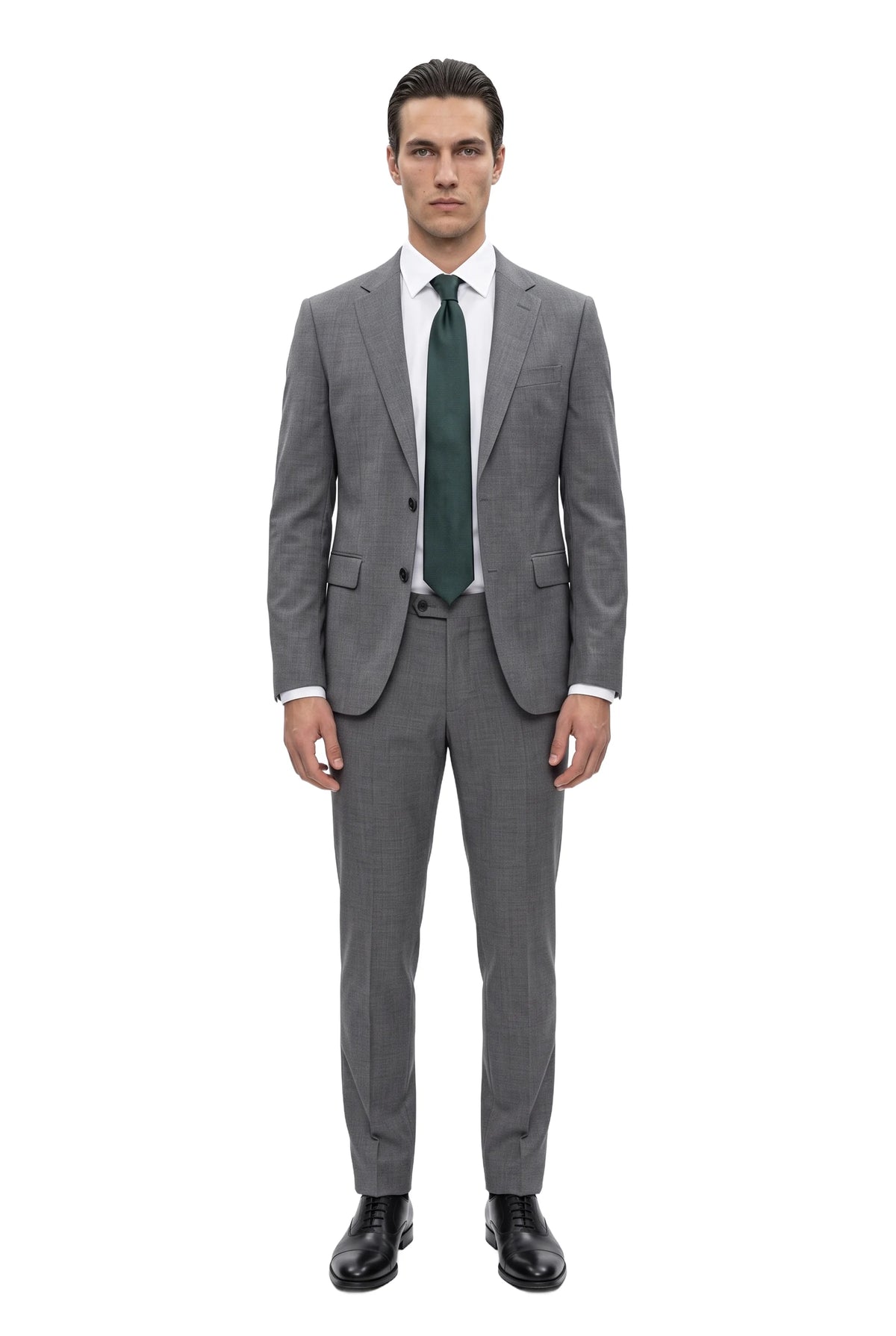 (Dunkelgrün) seidenkrawatte herren uni getragen ganzkörper look